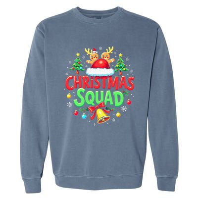 Christmas Squad Family Matching Xmas Christmas Pajamas Garment-Dyed Sweatshirt