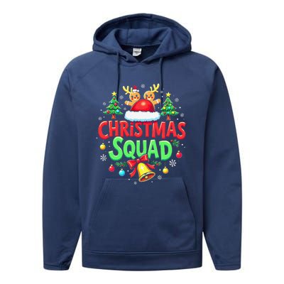 Christmas Squad Family Matching Xmas Christmas Pajamas Performance Fleece Hoodie