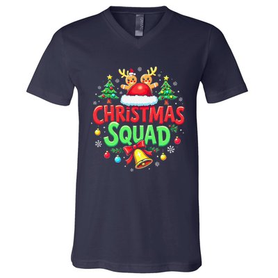 Christmas Squad Family Matching Xmas Christmas Pajamas V-Neck T-Shirt