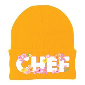 Chef Spring Floral Knit Cap Winter Beanie