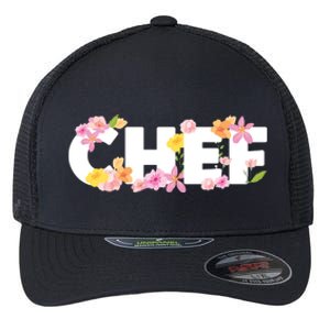 Chef Spring Floral Flexfit Unipanel Trucker Cap