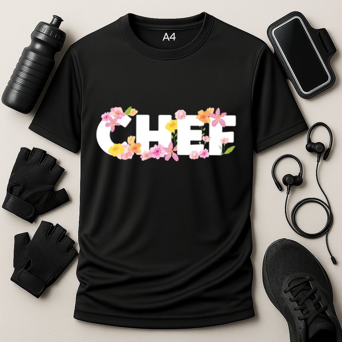 Chef Spring Floral Cooling Performance Crew T-Shirt