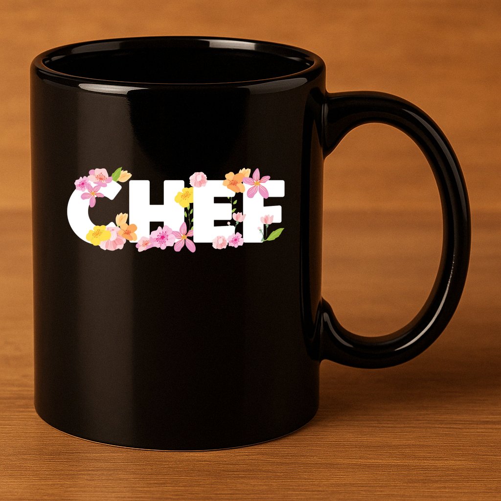 Chef Spring Floral 11oz C Handle Ceramic Mug