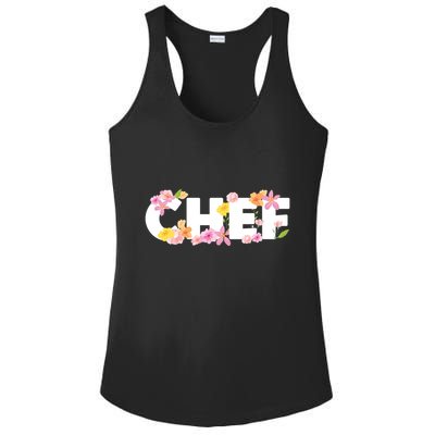 Chef Spring Floral Ladies PosiCharge Competitor Racerback Tank