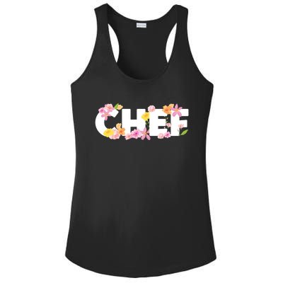 Chef Spring Floral Ladies PosiCharge Competitor Racerback Tank