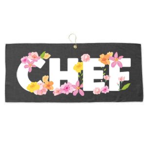 Chef Spring Floral Large Microfiber Waffle Golf Towel