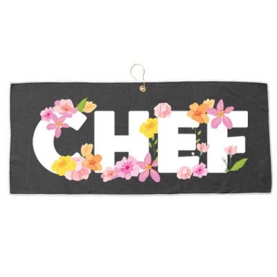 Chef Spring Floral Large Microfiber Waffle Golf Towel