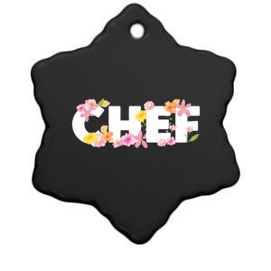 Chef Spring Floral Ceramic Star Ornament