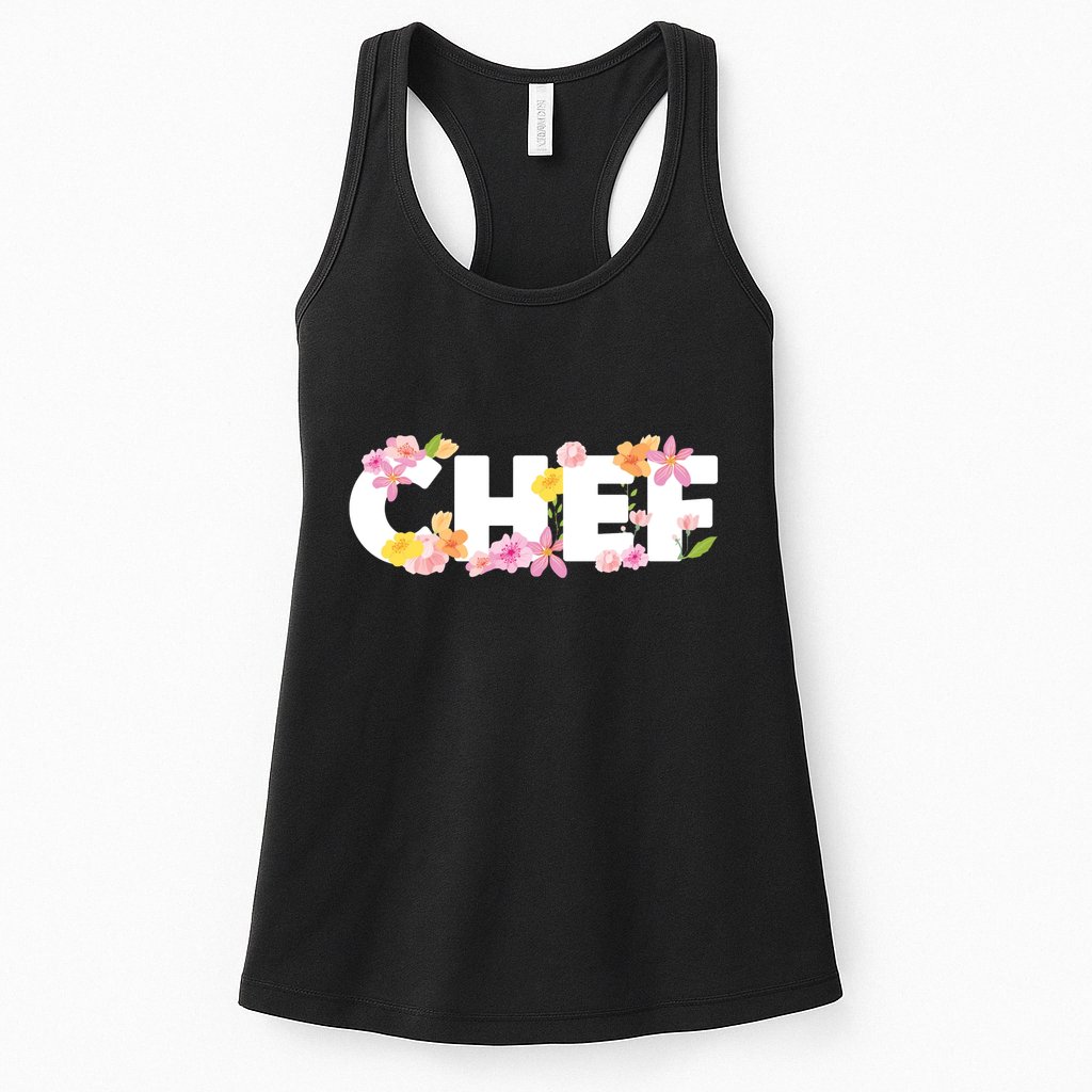 Chef Spring Floral Womens Tank Top