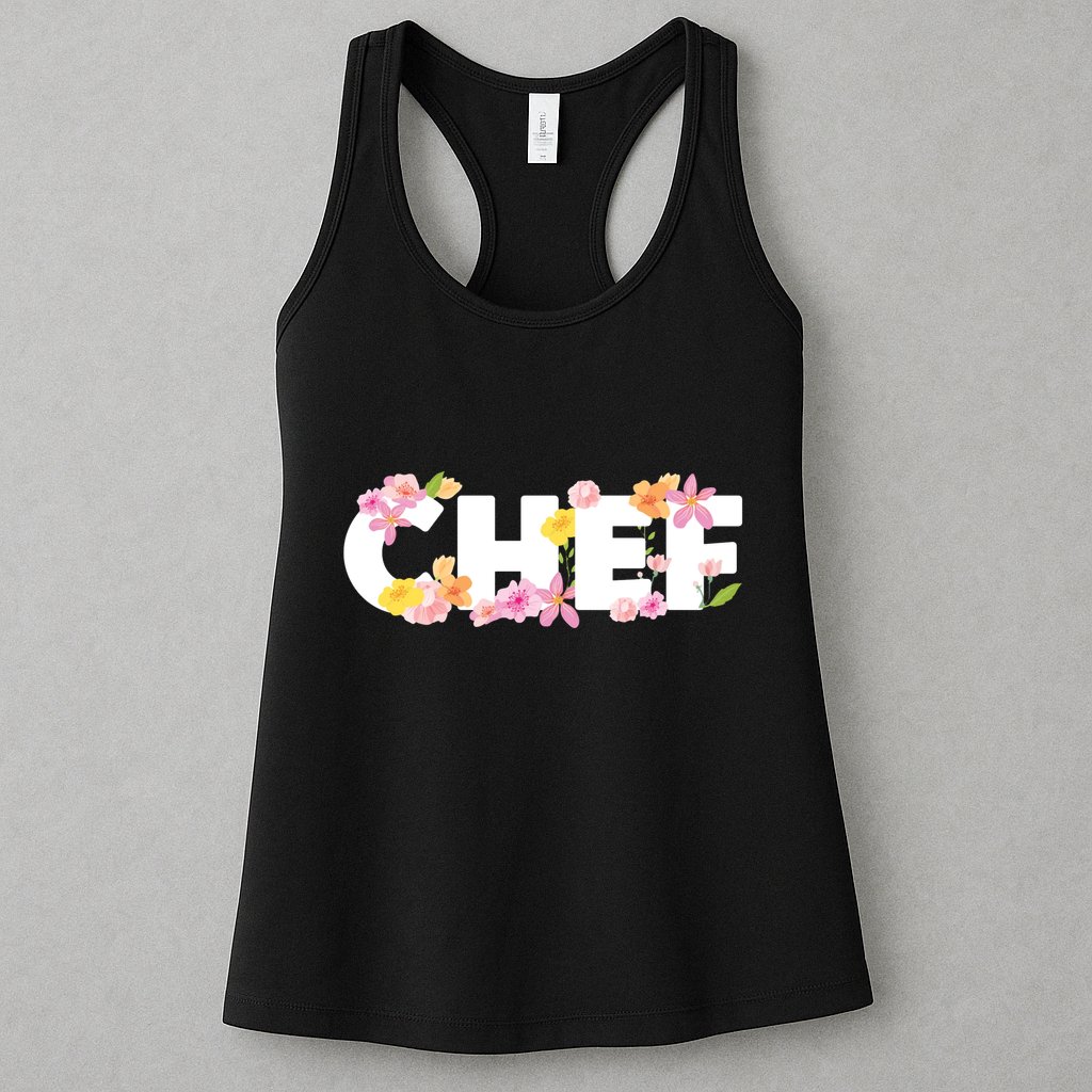 Chef Spring Floral Womens Tank Top
