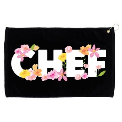 Chef Spring Floral Grommeted Golf Towel