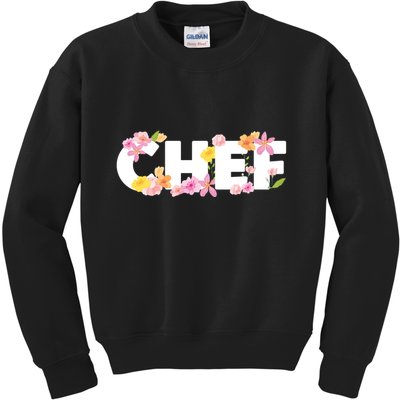 Chef Spring Floral Kids Sweatshirt