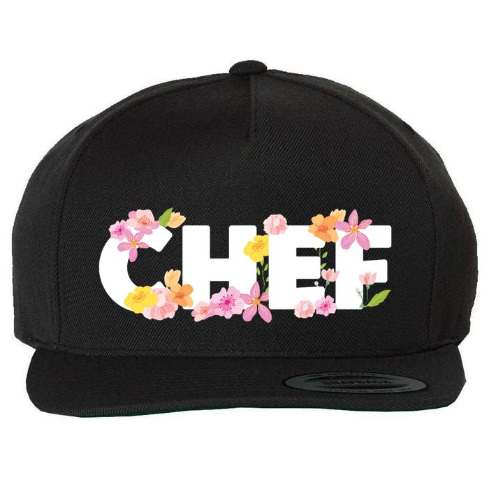 Chef Spring Floral Wool Snapback Cap