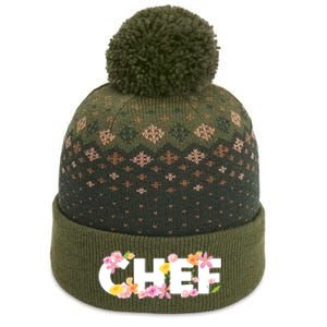 Chef Spring Floral The Baniff Cuffed Pom Beanie