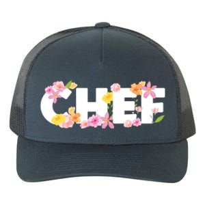 Chef Spring Floral Yupoong Adult 5-Panel Trucker Hat