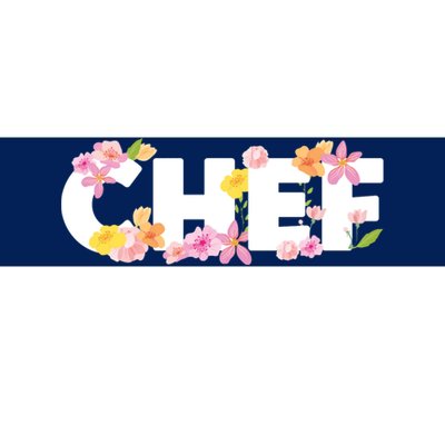 Chef Spring Floral Bumper Sticker