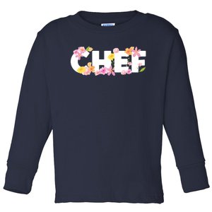 Chef Spring Floral Toddler Long Sleeve Shirt