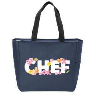 Chef Spring Floral Zip Tote Bag