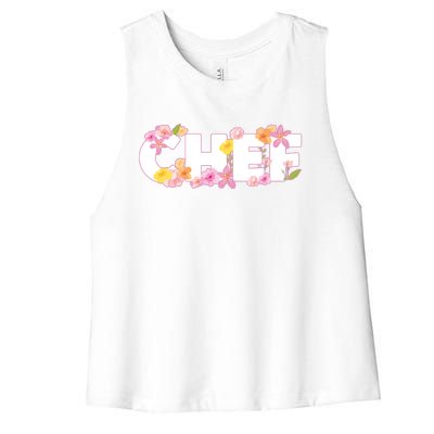 Chef Spring Floral Women's Racerback Cropped Tank