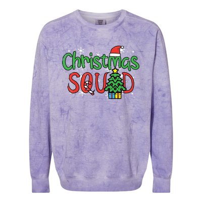 Christmas Squad Family Xmas Crew Colorblast Crewneck Sweatshirt