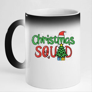 Christmas Squad Family Xmas Crew 11oz Black Color Changing Mug