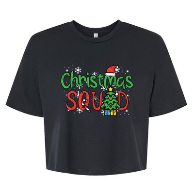 Christmas Squad Family Xmas Crew Bella+Canvas Jersey Crop Tee