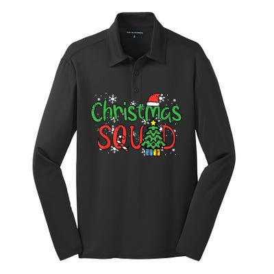 Christmas Squad Family Xmas Crew Silk Touch Performance Long Sleeve Polo