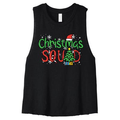 Christmas Squad Family Xmas Crew Women's Racerback Cropped Tank