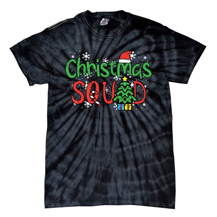 Christmas Squad Family Xmas Crew Tie-Dye T-Shirt