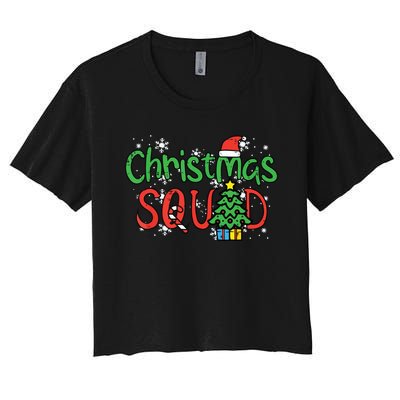 Christmas Squad Family Xmas Crew Women's Crop Top Tee