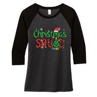 Christmas Squad Family Xmas Crew Women's Tri-Blend 3/4-Sleeve Raglan Shirt