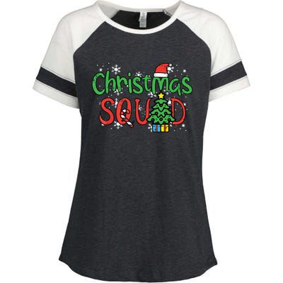 Christmas Squad Family Xmas Crew Enza Ladies Jersey Colorblock Tee