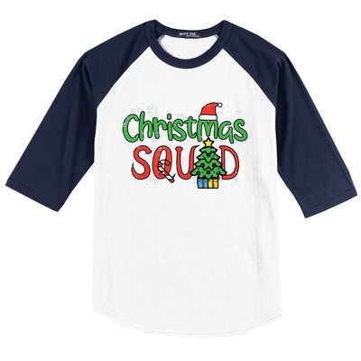 Christmas Squad Family Xmas Crew Baseball Sleeve Shirt