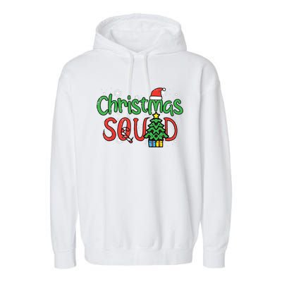 Christmas Squad Family Xmas Crew Garment-Dyed Fleece Hoodie