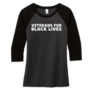 Carrie Spencer Frail Veterans For Black Lives Women's Tri-Blend 3/4-Sleeve Raglan Shirt