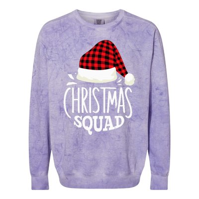 Christmas Squad Family Group Matching Christmas Pajama Party Colorblast Crewneck Sweatshirt