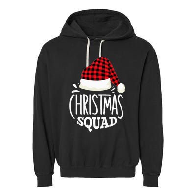 Christmas Squad Family Group Matching Christmas Pajama Party Garment-Dyed Fleece Hoodie