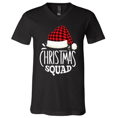 Christmas Squad Family Group Matching Christmas Pajama Party V-Neck T-Shirt