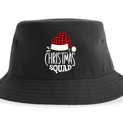 Christmas Squad Family Group Matching Christmas Pajama Party Sustainable Bucket Hat