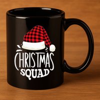 Christmas Squad Family Group Matching Christmas Pajama Party 11oz C Handle Ceramic Mug