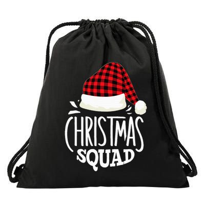 Christmas Squad Family Group Matching Christmas Pajama Party Drawstring Bag