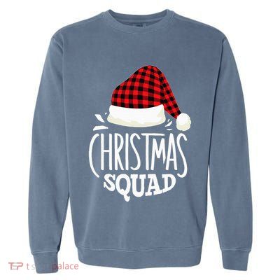 Christmas Squad Family Group Matching Christmas Pajama Party Garment-Dyed Sweatshirt