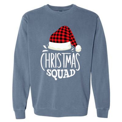 Christmas Squad Family Group Matching Christmas Pajama Party Garment-Dyed Sweatshirt