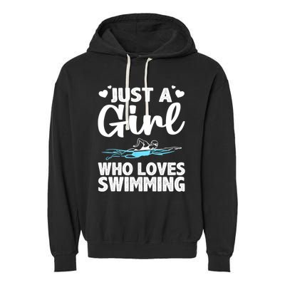 Cool Swimming For Girls Women Swimmer Swim Coach Team Sports Garment-Dyed Fleece Hoodie