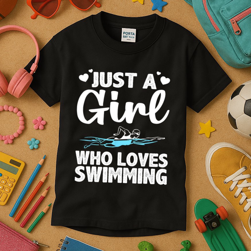 Cool Swimming For Girls Women Swimmer Swim Coach Team Sports Kids T-Shirt