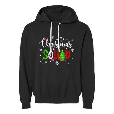 Christmas Squad Funny Family Xmas Tree Pajama Funny Gift Garment-Dyed Fleece Hoodie