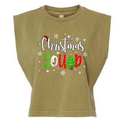 Christmas Squad Funny Family Xmas Tree Pajama Funny Gift Garment-Dyed Women's Muscle Tee