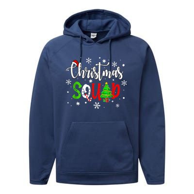 Christmas Squad Funny Family Xmas Tree Pajama Funny Gift Performance Fleece Hoodie