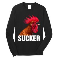 Cock Sucker Funny Rooster Joke Long Sleeve Shirt