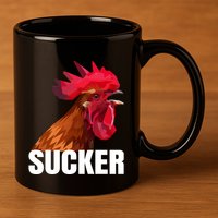Cock Sucker Funny Rooster Joke 11oz C Handle Ceramic Mug